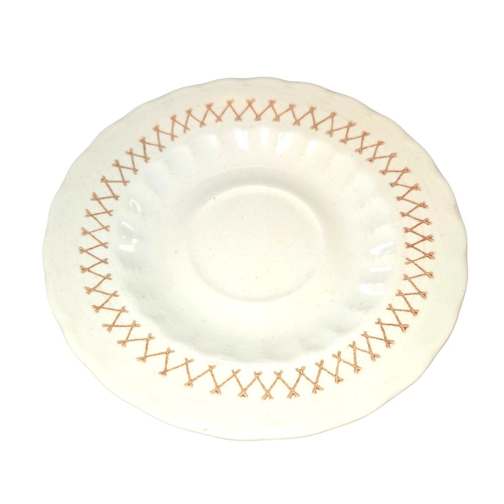 Metlox Vintage Vernon Ware 378 Fruit Basket Pattern Single‎ Saucer California 6"